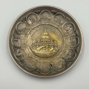 Century of Progress 1933 Chicago World's Fair Brass ASHTRAY Buckingham‎ Fountain